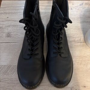 Dr. Martens Black Leather Combat Boots
